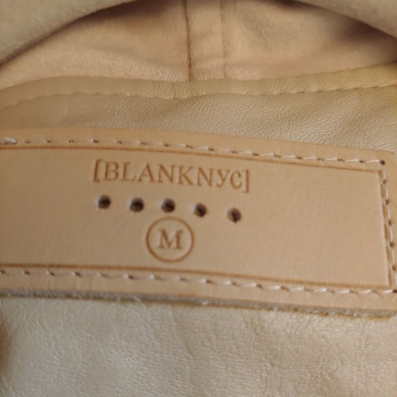 BlankNYC tan faux suede/faux leataher a-symmetrical zip jacket Medium - Picture 14 of 15